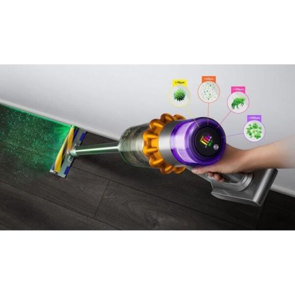 DYSON V15 Detect Absolute – Steelstofzuiger – 240 AW vermogen – Tot 60 min. gebruiksduur – Borstel met geïntegreerd licht - Afbeelding 4