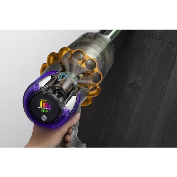 DYSON V15 Detect Absolute – Steelstofzuiger – 240 AW vermogen – Tot 60 min. gebruiksduur – Borstel met geïntegreerd licht - Afbeelding 3