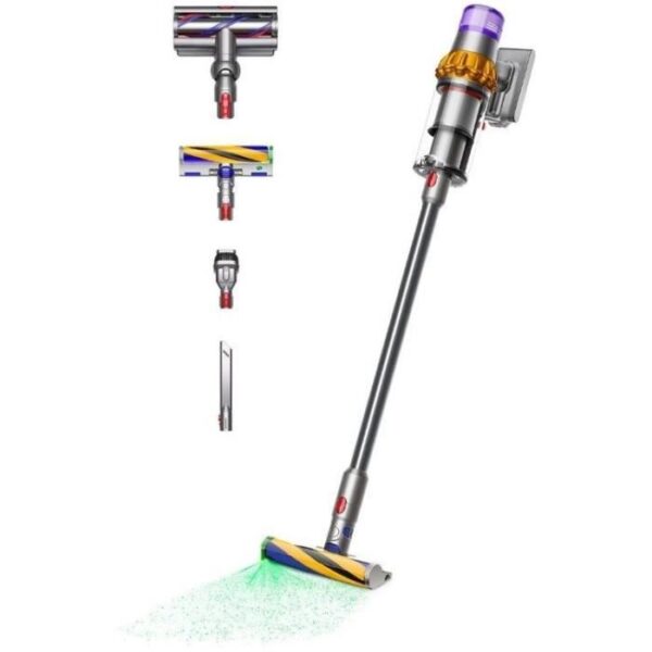 DYSON V15 Detect Absolute – Steelstofzuiger – 240 AW vermogen – Tot 60 min. gebruiksduur – Borstel met geïntegreerd licht