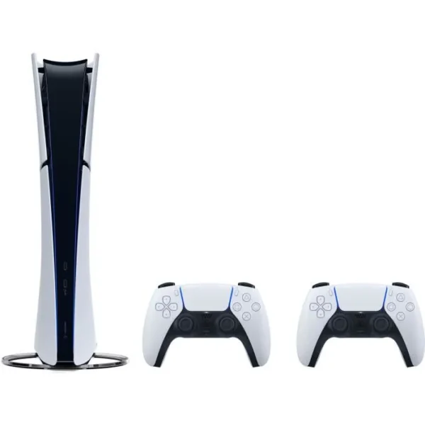 PlayStation 5 Slim Console Bundel – Digitale Editie + 2e Witte DualSense Controller