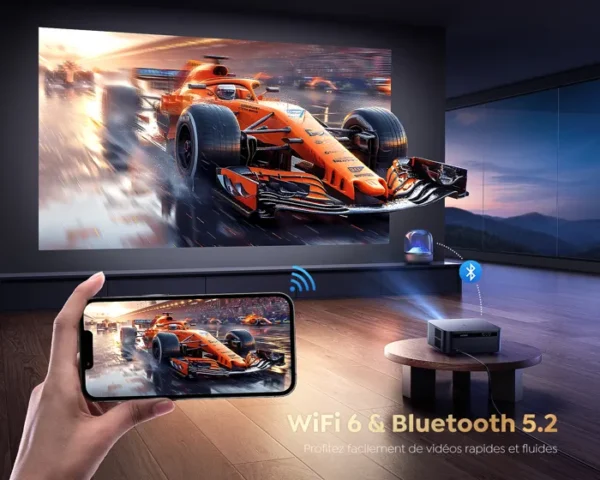 Netflix-gecertificeerde 4K WiFi 6 Bluetooth-projector, 30.000 lumen videoprojector - Afbeelding 4