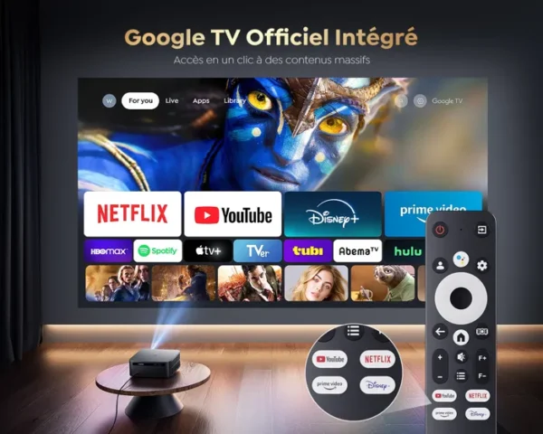 Netflix-gecertificeerde 4K WiFi 6 Bluetooth-projector, 30.000 lumen videoprojector - Afbeelding 5