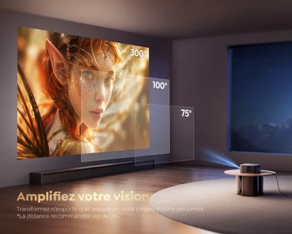 Netflix-gecertificeerde 4K WiFi 6 Bluetooth-projector, 30.000 lumen videoprojector - Afbeelding 2